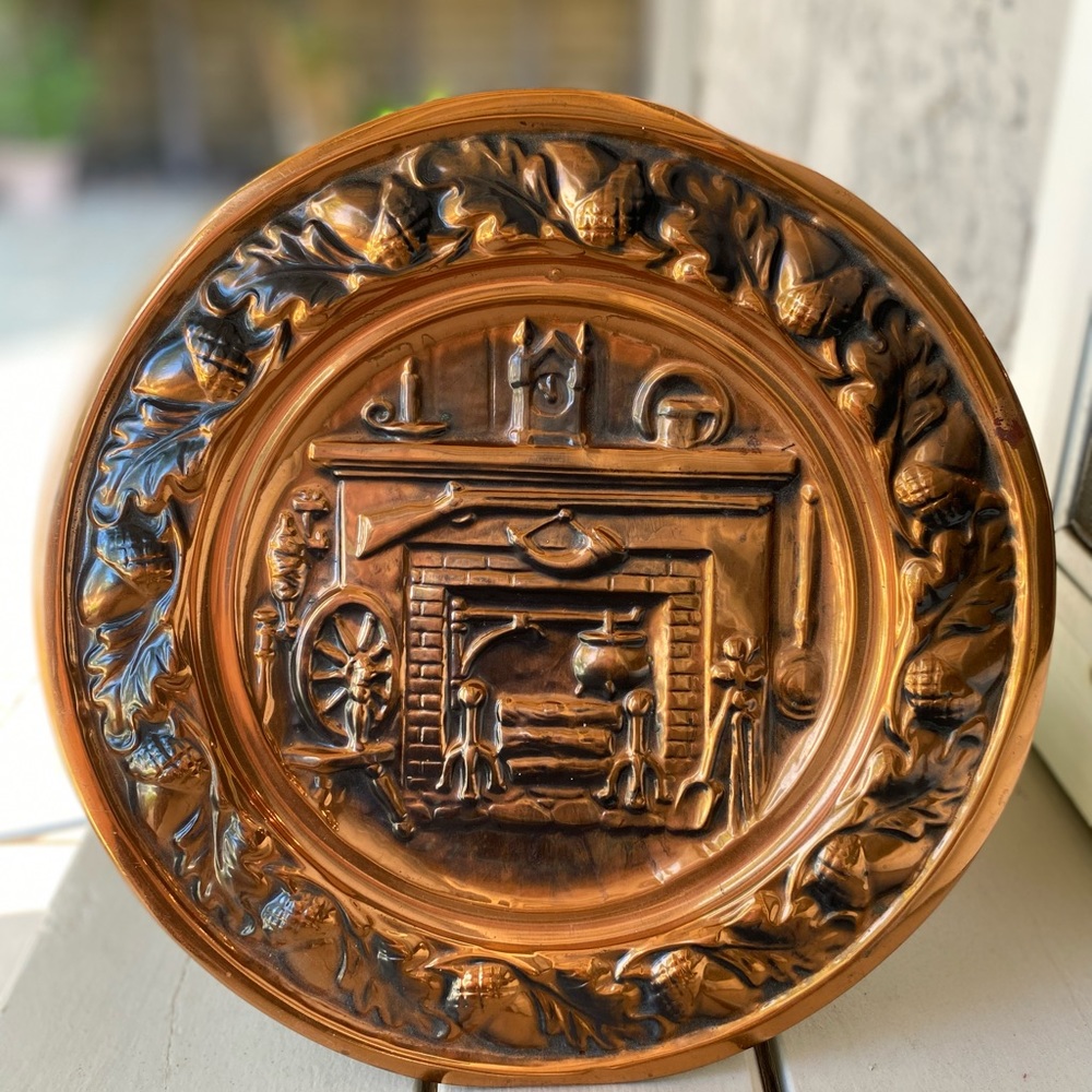 Vintage Coppercraft Guild Hanging Plate 🌿
